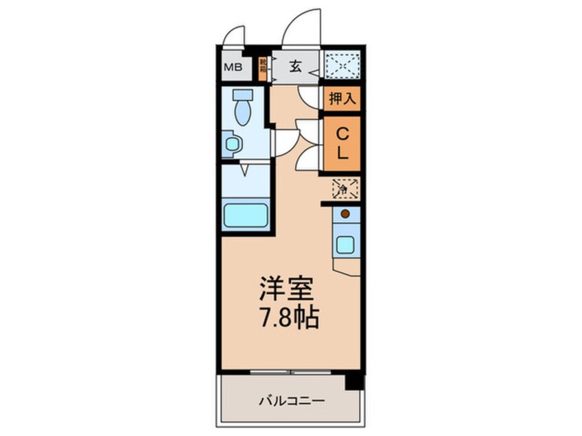 間取図 エスリ－ド御堂筋梅田（９０９）