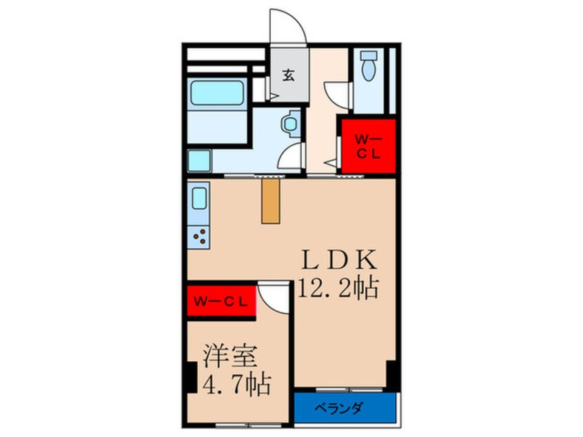 間取図 プール・トゥジュールブラン