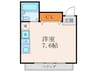 クリエ幸竹 1Rの間取り