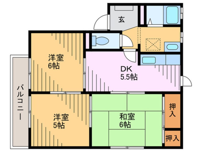 間取図 榎木ハイツA棟