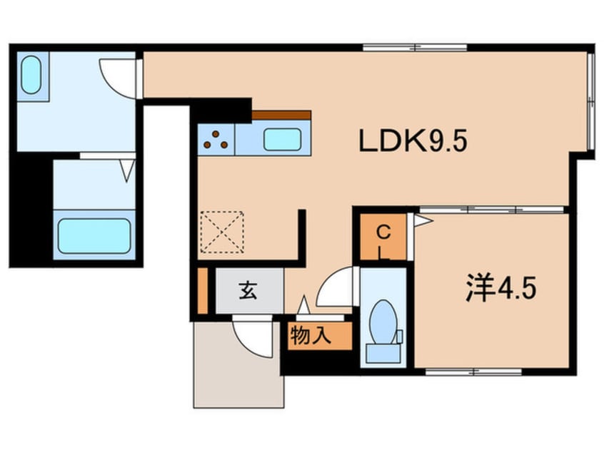 間取図 ベルシオン芦屋川