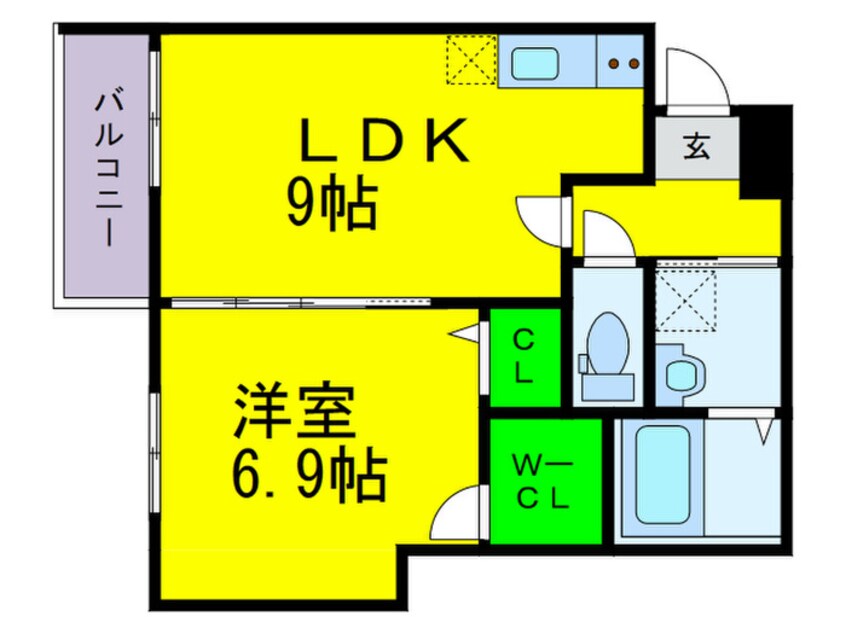 間取図 フジパレス若江岩田サウス