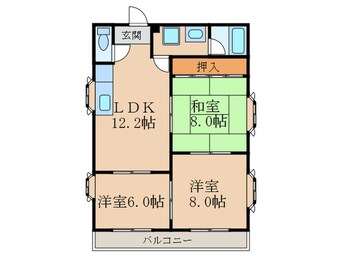 間取図 ノ－ブル淀