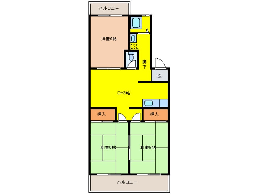 間取図 ﾋﾞﾗNS1