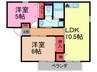 メゾンニュ－池島Ｄ 2LDKの間取り