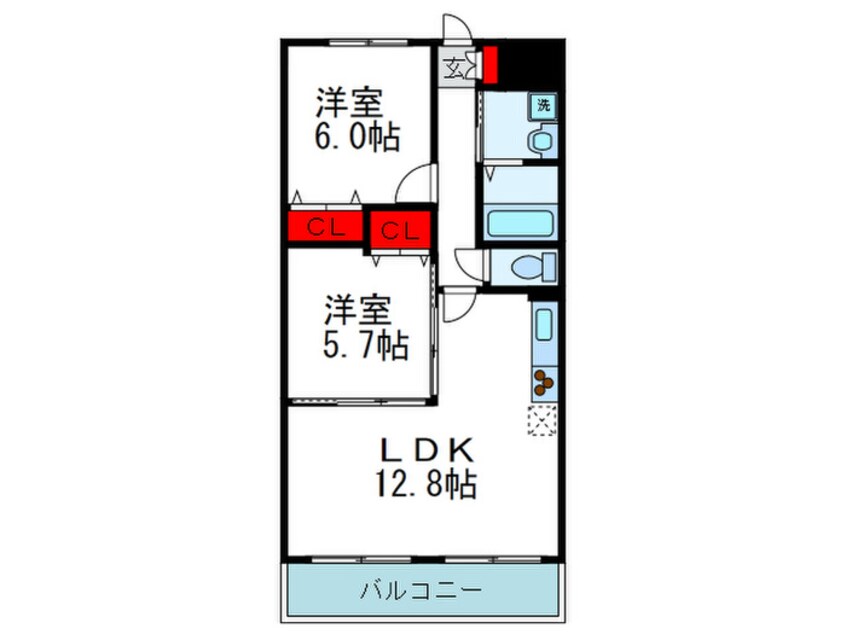 間取図 VERDURE千里山西参番館