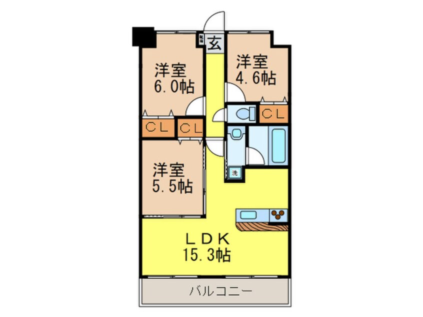 間取図 VERDURE千里山西参番館