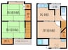 嵯峨野千代ノ道町２６－１６貸家 3Kの間取り