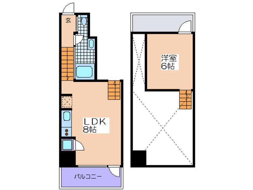 間取図 ベルニ－ニ南森町