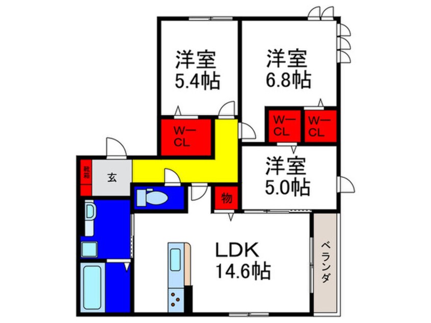 間取図 アンサンブル大今里