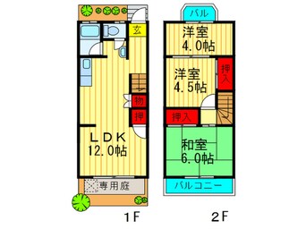 間取図 テラスハウス若林