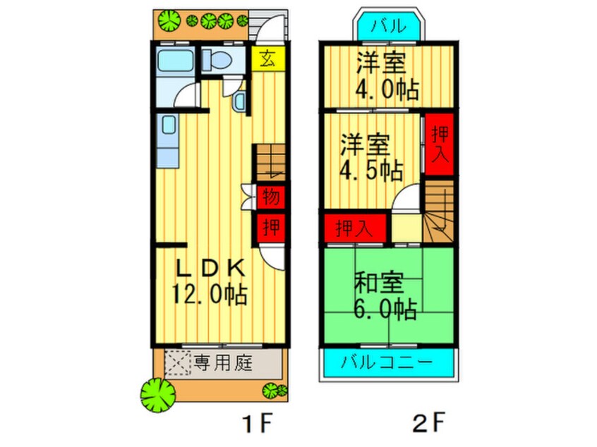 間取図 テラスハウス若林