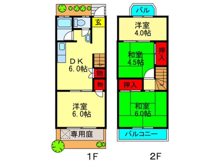 間取図 テラスハウス若林