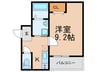 フジパレス聖ヶ丘 1Kの間取り