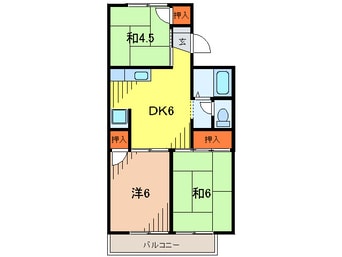 間取図 セジュ－ル奥田
