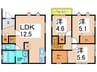 ﾌｼﾞﾊﾟﾚｽ戸建賃貸青山2丁目6 3LDKの間取り
