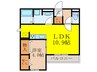 クオーレ 1LDKの間取り