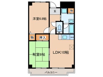 間取図 ﾗｲｵﾝｽﾞﾏﾝｼｮﾝ泉南樽井第２（511）