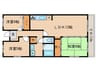 グランシャリオ草津 3LDKの間取り