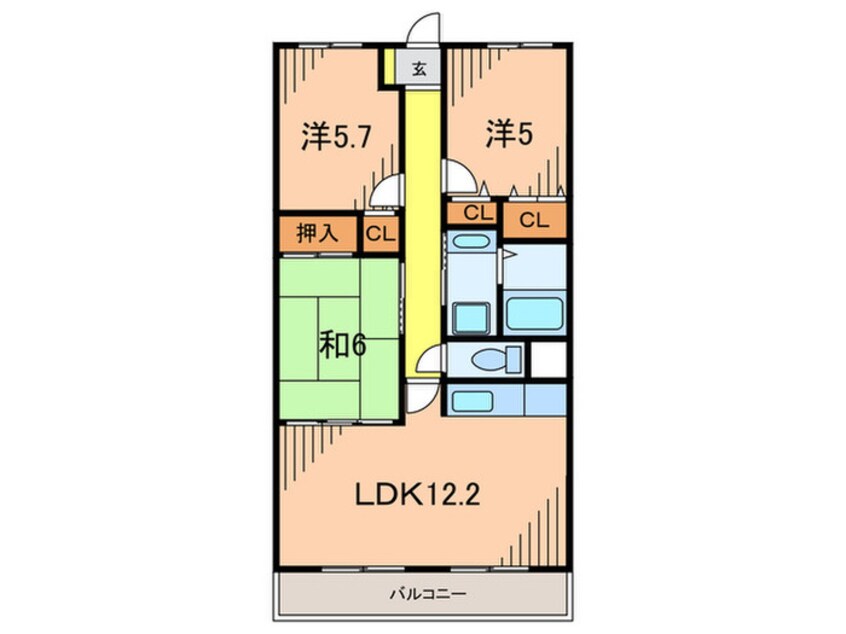 間取図 ラ・ティーダ宝塚