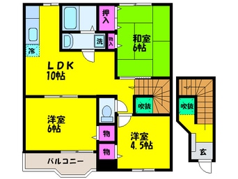 間取図 ベル・コーポ・デヌシB棟