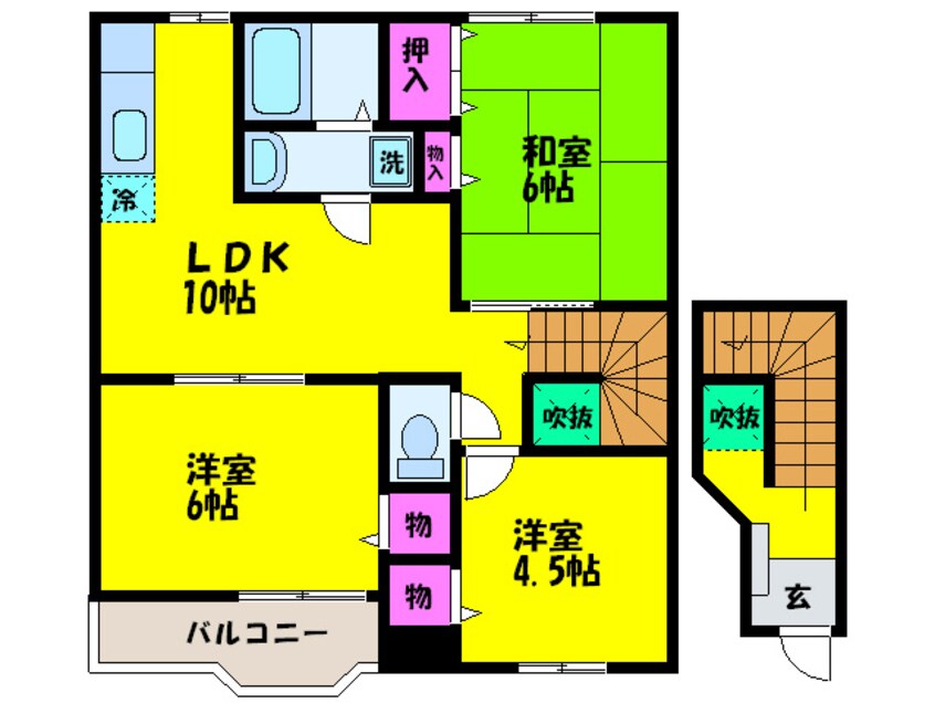 間取図 ベル・コーポ・デヌシB棟