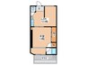 清水マンション 1LDKの間取り