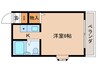 ハイツベルエール 1Kの間取り