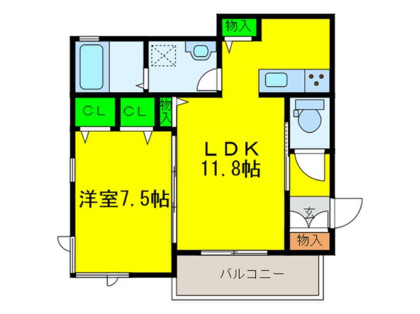 間取図 M離宮なかもず