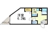 レ－ク魚住 1Kの間取り