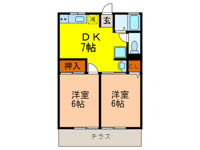 間取図 シティハイム亀島