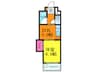 上新庄駅前グランドハイツ北 1DKの間取り