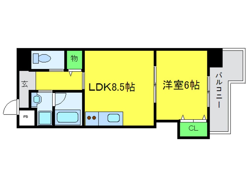 間取図 住吉橋ポルト