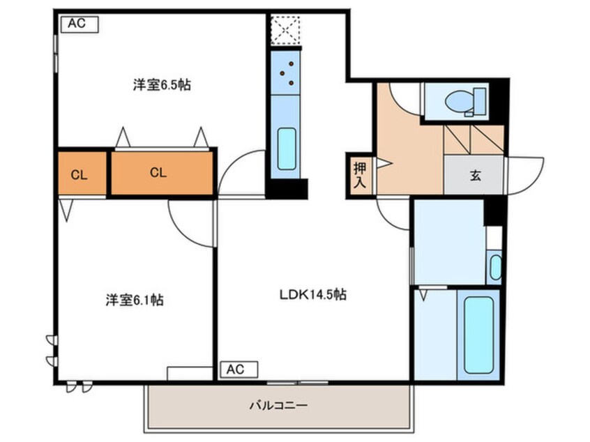 間取図 仮)TORISIA殿城