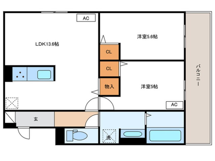 間取図 仮)TORISIA殿城