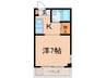 スイトピー桃山 1Kの間取り