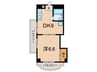 ビューライフ芦屋 1DKの間取り