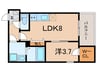 ジーメゾンエトワール西二見 1LDKの間取り
