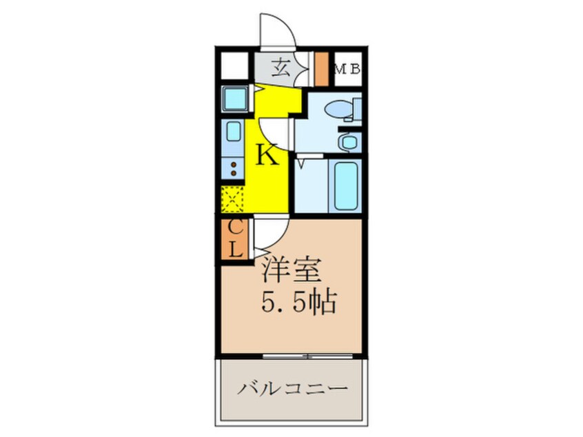 間取図 アドバンス新大阪Ⅴ(1307)
