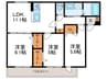 D-ROOM京都壬生 3LDKの間取り