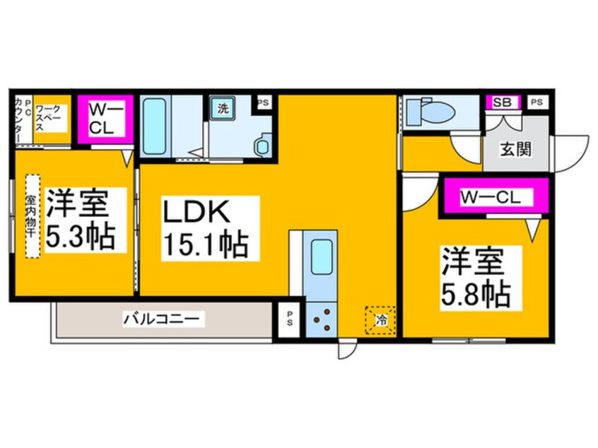 間取図 ｒａｆｆｉｎａｔｏ金剛