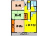 アドゥコ一条池 3LDKの間取り