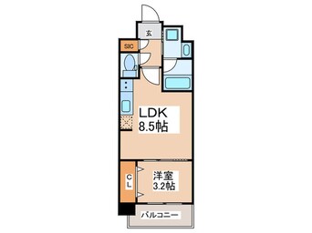 間取図 スプランディッド弁天町
