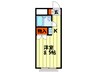 コーポ竹 1Rの間取り