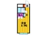 コーポ竹 1Rの間取り