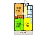 グランドメゾン浅田Ⅱ 2DKの間取り