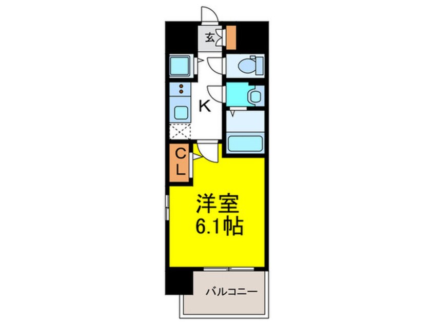 間取図 ｴｽﾘｰﾄﾞﾚｼﾞﾃﾞﾝｽ大阪福島ｲｰｽﾄ