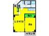パシフィック花園町 1LDKの間取り