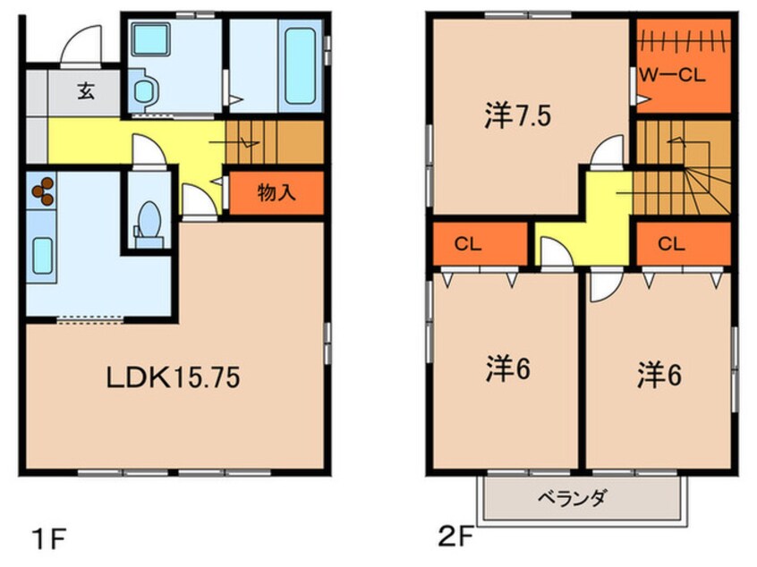 間取図 村山戸建借家Ｂ