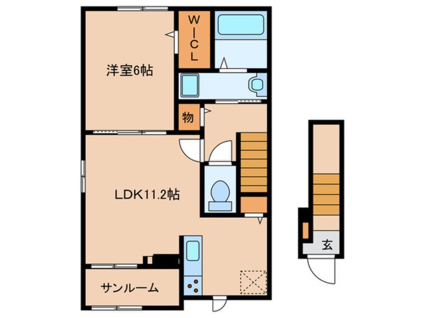 間取図 ペスカ　エル